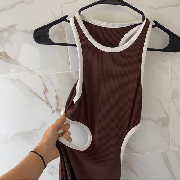 AMAZON | RIBBED CUT OUT MAXI DRESS - Picture 8 of 9